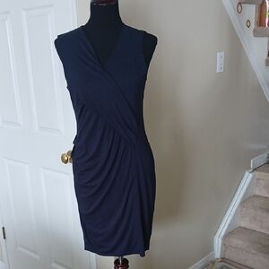 Vince Camuto Deep Blue Draped Midi Dress